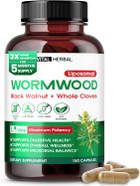 Vital Herbal Wormwood With Black Walnut Whole Cloves Ginger Capsules  150 Capsules  Supports Digestive Health, Immune Function & Detox  Made In The Usa Vital Herbal Wormwood With Black Walnut Whole Cloves Ginger Capsules  150 Capsules  Supports Digestive Health, Immune Function & Detox  Made In The Usa