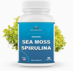 Organic Sea Moss Spirulina, 90 Capsules, Organic Sea Moss Spirulina Supplement, Immune Support, Endurance & Microingredients Source Vegan Capsules For Men & Women Organic Sea Moss Spirulina, 90 Capsules, Organic Sea Moss Spirulina Supplement, Immune Support, Endurance & Microingredients Source Vegan Capsules For Men & Women