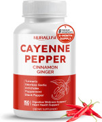 Cayenne Pepper 8-In-1 Formula - With Cinnamon, Ginger Turmeric, Odorless Garlic, Artichoke Non-Gmo, Gluten-Free, Soy-Free Cayenne Pepper 8-In-1 Formula - With Cinnamon, Ginger Turmeric, Odorless Garlic, Artichoke Non-Gmo, Gluten-Free, Soy-Free