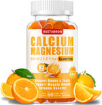 Calcium Magnesium Zinc Gummies For Adult: With Vitamin D3 K2 For Women Men Organic Sugar Free Vegan Chewable Gummy - High Absorption For Immune Strength(60 Count) Calcium Magnesium Zinc Gummies For Adult: With Vitamin D3 K2 For Women Men Organic Sugar Free Vegan Chewable Gummy - High Absorption For Immune Strength(60 Count)