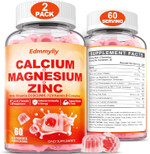 Calcium Magnesium Zinc Supplement Gummies With Vitamin D3 K2 & B Complex For Women Men 1000Mg Calcium Citrate With Magnesium Gummies For Bone, Muscles & Immune Support, Sugar Free, Vegan Calcium Magnesium Zinc Supplement Gummies With Vitamin D3 K2 & B Complex For Women Men 1000Mg Calcium Citrate With Magnesium Gummies For Bone, Muscles & Immune Support, Sugar Free, Vegan