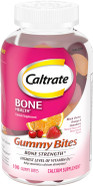 Caltrate Gummy Bites 500 Mg Calcium And Vitamin D Supplement, Black Cherry, Strawberry, Orange - 50 Count
