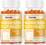Magnesium Glycinate Gummies 1000Mg - Sugar Free Magnesium Potassium Supplement With Vitamin D, B6, Coq10 For Calm Mood & Sleep Support - 60 Orange Gummies