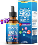 Liposomal Magnesium Glycinate, Magnesium Citrate, Vitamin D3, Vitamin B12 Liquid Drops Ultra Potent, Raspberry Taste, Usa Made & Lab Tested 2 Fl Oz (60Ml) Liposomal Magnesium Glycinate, Magnesium Citrate, Vitamin D3, Vitamin B12 Liquid Drops Ultra Potent, Raspberry Taste, Usa Made & Lab Tested 2 Fl Oz (60Ml)