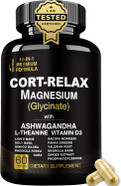 Super Calm Cortisol Supplements For Women & Men With Magnesium Glycinate, Ashwagandha, L-Theanine, Phosphatidylserine, Ginkgo & Lions Mane For Calm, Focus, Mental Clarity, Relaxation, Sleep, Energy Super Calm Cortisol Supplements For Women & Men With Magnesium Glycinate, Ashwagandha, L-Theanine, Phosphatidylserine, Ginkgo & Lions Mane For Calm, Focus, Mental Clarity, Relaxation, Sleep, Energy
