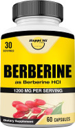 Berberine 1200Mg Per Serving As Berberine Hcl, 60 Veggie Capsules, 30 Servings