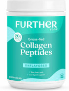 Further Food Unflavored Collagen Peptides Powder, Grass-Fed Pasture-Raised Hydrolyzed Type 1 & 3 Protein Gut Health Further Food Unflavored Collagen Peptides Powder, Grass-Fed Pasture-Raised Hydrolyzed Type 1 & 3 Protein Gut Health