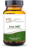 Iron Md Capsules - Daily Iron Supplement For Women & Men With Vitamin C, Vitamin B12 & Folic Acid - Optimal Absorption Formula - 60 Veg Capsules