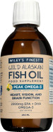 WileyS Finest Wild Alaskan Fish Oil Peak Omega-3 Liquid Supplement - 2300Mg Epa And Dha Omega-3S - Lemon Flavor - 4.23 Oz (25 Servings) WileyS Finest Wild Alaskan Fish Oil Peak Omega-3 Liquid Supplement - 2300Mg Epa And Dha Omega-3S - Lemon Flavor - 4.23 Oz (25 Servings)