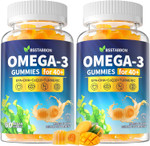 Omega-3 Gummies Supplement For Adults 40+: 1280Mg Vegan Omega3 Fatty Acid Dha Epa With Vitamin D3 K2 Zinc Turmeric For Overall Health Support - Fish Oil Alternative For Women Men(120Count) Omega-3 Gummies Supplement For Adults 40+: 1280Mg Vegan Omega3 Fatty Acid Dha Epa With Vitamin D3 K2 Zinc Turmeric For Overall Health Support - Fish Oil Alternative For Women Men(120Count)