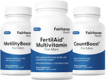 Fairhaven Health Fertilaid For Men, Motilityboost, And Countboost Combo | Fertility Supplements For Men | Male Fertility Supplement With Conception For Him Prenatal Vitamin