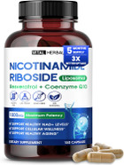 Liposomal Nicotinamide Riboside With Resveratrol & Coq10 Supports Nad+ Levels, Cellular Health & Healthy Aging 150 Capsules Made In The Usa Liposomal Nicotinamide Riboside With Resveratrol & Coq10 Supports Nad+ Levels, Cellular Health & Healthy Aging 150 Capsules Made In The Usa
