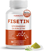 Fisetin 10-In-1 Formula - With Spermidine Quercetin Resveratrol, Elderberry, Turmeric Non-Gmo, Gluten-Free, Soy-Free Fisetin 10-In-1 Formula - With Spermidine Quercetin Resveratrol, Elderberry, Turmeric Non-Gmo, Gluten-Free, Soy-Free