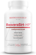 Biotics Research Resverasirt Hp Formulated By Dr. Mark Houston, Trans Resveratrol, Quercetin, Increase Sirtuin Activity, Cardiovascular Support, Heart Power, Vascular Support, 30 Capsules