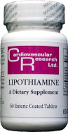 Cardiovascular Research Lipothiamine Vitamin B1 With Alpha-Lipoic Acid Tamper Resistant Tearstrip Shipping Box 60 Count