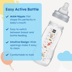 Mam Easy Active Baby Bottles 11 Oz With Bonus Nipple, Fast Flow Skinsoft Silicone Nipple With Wide Neck Ergonomic Design, Easy To Hold, Bpa-Free Bottles With Leak-Proof Caps For 4+ Months Baby, Boy Mam Easy Active Baby Bottles 11 Oz With Bonus Nipple, Fast Flow Skinsoft Silicone Nipple With Wide Neck Ergonomic Design, Easy To Hold, Bpa-Free Bottles With Leak-Proof Caps For 4+ Months Baby, Boy