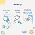 Mam Pacifier Clips For Baby Girls With Fasteners And Flexible Rings, Designs May Vary, 2 Count Mam Pacifier Clips For Baby Girls With Fasteners And Flexible Rings, Designs May Vary, 2 Count