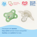 Mam Original Day & Night Pacifiers, Binky Pacifier For 0-6 Months, Bpa-Free Silicone, Glows In The Dark, Best For Newborn Babies, Developed With Medical Experts, 2 Count Binkies, With Sterilizer Case