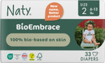 Naty Bioembrace Baby Diapers Size 4 (1540 Lbs) | 100% Biobased On Skin | Plant-Based Softness | Dermatologically Tested, Super Absorbent | 156 Count Naty Bioembrace Baby Diapers Size 4 (1540 Lbs) | 100% Biobased On Skin | Plant-Based Softness | Dermatologically Tested, Super Absorbent | 156 Count