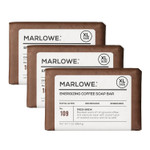 Marlowe. No. 109 Coffee Bar Soap 7 Oz (3 Bars), Body Scrub Soap For Men, Refreshing, Energizing & Exfoliating With Natural Extract, Caffeine, Coffee Bean & Cocoa Butter, Fresh Brewed Scent
