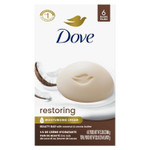 Dove Beauty Bar Soap Restoring Coconut & Cocoa Butter 6 Count For Restored Skin, Nourishes Skin 3.75 Oz Dove Beauty Bar Soap Restoring Coconut & Cocoa Butter 6 Count For Restored Skin, Nourishes Skin 3.75 Oz