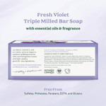 Sof Triple Milled Bar Soap - With Coconut Oil & Organic Shea Butter- Vegan & Non Gmo- Free From Phthalates, Sulfates & Parabens- Lavender Fields - 6 Oz Bar 6 Bars