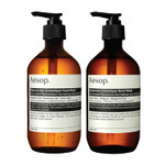 Aesop Reverence & Resurrection Aromatique Hand Wash Set | Gently Cleanses & Exfoliates For Smooth, Refreshed, And Supple Hands | 16.9 Oz / 500Ml
