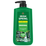 Irish Spring Original Moisturizing Body Wash For Men, 24-Hour Fresh, Face And Body Wash, Biodegradable Ingredients, Paraben Free, Cool Fresh Scent, 30 Fl Oz Pump Bottle
