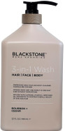 Blackstone 3-In-1 Wash For Men | Cleanse & Condition Hair, Body, & Face | All Skin & Hair Types | Coconut Oil & Vitamin B5 - Sandalwood (32 Ounces)