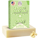 Beef Tallow Soap Bar Grass Fed Organic Body Soaps, Face Tallow Soap Bar For Women All Natural Soaps For Sensitive Skin, Moisturizing & Nourishing Cleanser For All Skin Types, In Minty Scent Beef Tallow Soap Bar Grass Fed Organic Body Soaps, Face Tallow Soap Bar For Women All Natural Soaps For Sensitive Skin, Moisturizing & Nourishing Cleanser For All Skin Types, In Minty Scent