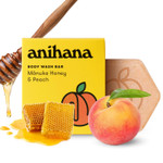 Anihana Body Wash Bar With Coconut Oil, Soap Free, Moisturizing, Gentle, Soft Skin Care, Refreshing Manuka Honey & Peach Scent 2.8 Oz