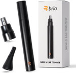 Brio Nose Hair Trimmer For Men & Women, Comfortable Eyebrow Trimmer With Sleek Design, Ear Hair Trimmer Equipped With A 2 - Edge Rotary & Linear Blade