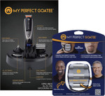 My Perfect Goatee® 13-In-1 Adjustable Beard Trimmer & Goatee Shaving Template For Men - Cordless Beard Grooming Kit For Detailed Or Precise Trim W/Led Battery Charge Indicator