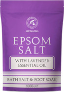 Epsom Bath Salt With Lavender Essential Oil 35Oz - Concentrated Magnesium Sulphate - Pure Epsom Salt - Soothing & Relieves Fatigue - Relaxation - Wellness Epsom Bath Salt With Lavender Essential Oil 35Oz - Concentrated Magnesium Sulphate - Pure Epsom Salt - Soothing & Relieves Fatigue - Relaxation - Wellness