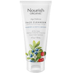 Nourish Organic Face Cleanser, Age Defense Bilberry & Arctic Berries  Anti-Aging Face Wash With Aloe Vera + Washable Cotton Round