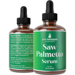 Saw Palmetto Serum For Hair Growth: Rosemary, Peppermint, Pumpkin Seed Oils. Vegan Thickening, Moisturizing, Strengthening Treatment For Women, Men - Weak, Dry, Frizzy Hair - 1Oz