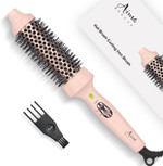 Aima Beauty Hair Curling Iron Brush, 1.5"/40Mm Hot Round Brush, Create Smooth & Shiny Loose Curls, Fast Heating Thermal Brush, Dual Voltage, 60Mins Auto Shut Off, Pink Aima Beauty Hair Curling Iron Brush, 1.5"/40Mm Hot Round Brush, Create Smooth & Shiny Loose Curls, Fast Heating Thermal Brush, Dual Voltage, 60Mins Auto Shut Off, Pink