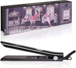 Brilliance New York - 1 Inch Diamond Titanium Flat Iron - 2 In 1 Hair Straightener And Curler - Anti-Static, Frizz-Free Ionic Plates - Auto Shut-Off Dual Voltage Flat Iron W/Lcd Display
