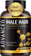 Hair Growth Vitamins For Men-Anti Hair Loss Support Vitamins Pills & Dht Blocker For Men.Regrow Hair & Beard Growth Supplement For Thicker Fuller & Stronger Hair. Support Thinning Hair With Biotin