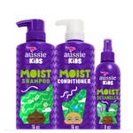 Aussie Kids Hair Care Bundle Set Including: Shampoo (16 Fl Oz), Conditioner (16 Fl Oz) & Detangler Spray (8 Fl Oz), Paraben- Freem Sulfate-Free, Dye-Free, Cruelty-Free, Tangle-Free Styling