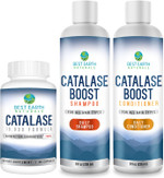 Best Earth Naturals Catalase Formula Starter Set With 60 Capsules Of Catalase 10,000 Shampoo 8 Ounces And Conditioner 8 Ounces