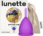Lunette Menstrual Cup  Best Reusable Period Cup  Wear For 12 Hours And Reuse Up To 10 Years, Violet Size 1 For Light To Moderate Flow