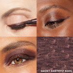 Laura Geller New York Kajal Longwear Kohl Eyeliner Pencil Duo - Dark Brown & Smoky Amethyst - Caffeine And Vitamin E - Smooth & Blendable Liner - Built-In Sharpener