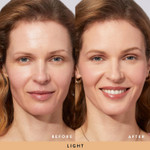 Laura Geller New York Blush-N-Glow Kit (3 Pc): Baked Balance-N-Glow Illuminating Powder Foundation, Fair + Retractable Kabuki Brush + Baked Blush-N-Brighten, Pink Grapefruit