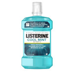 Listerine Cool Mint Antiseptic Mouthwash, Daily Oral Rinse Kills 99% Of Germs That Cause Bad Breath, Plaque And Gingivitis For A Fresher, Cleaner Mouth, Cool Mint Flavor, 1.0 L