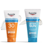 Eucerin Advanced Hydration Sunscreen Lotion Spf 30 (5 Fl Oz) + Eucerin Advanced Hydration After Sun Lotion For Dry, Sun-Stressed Skin (6.8 Fl Oz)