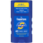 Coppertone Sport Sunscreen Stick Spf 40, Stick Sunscreen For Face And Body, Water Resistant, Travel Size, 1.5 Oz