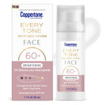 Coppertone Every Tone Invisible Finish Brightening Uv Defense Face Sunscreen Spf 60+ With Niacinamide, Lightweight, Blends In Clear Sunscreen For All Skin Tones, 1.7 Fl Oz Pump Bottle Coppertone Every Tone Invisible Finish Brightening Uv Defense Face Sunscreen Spf 60+ With Niacinamide, Lightweight, Blends In Clear Sunscreen For All Skin Tones, 1.7 Fl Oz Pump Bottle