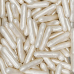 Krazy Sprinkles White Pearl Sugar Rods - (1/2 Cup 1X Jar) | Sprinkles For Baking, Ice Cream & Decorating By Bakell
