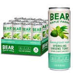 Bear Maple Farms Sparkling Ginseng Tonic, Natural Focus & Clarity From Ginseng, No Caffeine, 5-10 Calories Per Serving, Naturally Sweetened, 12Oz Can - Ginger Bear Maple Farms Sparkling Ginseng Tonic, Natural Focus & Clarity From Ginseng, No Caffeine, 5-10 Calories Per Serving, Naturally Sweetened, 12Oz Can - Ginger